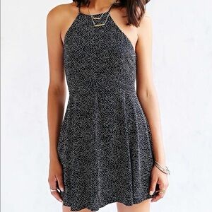 Urban Outfitters Black and White Polka Dot Halter Dress